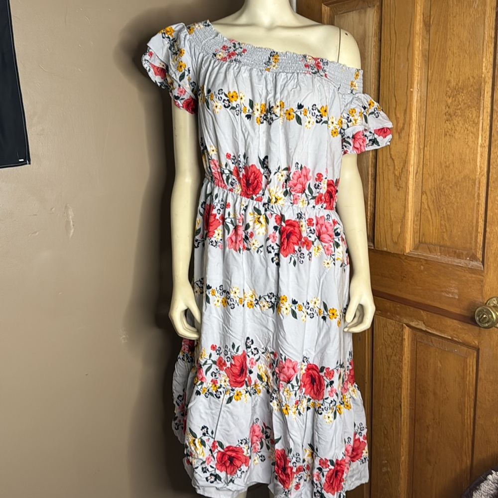 Old Navy Womens Off the Shoulder Floral Smocked Dress Size XL